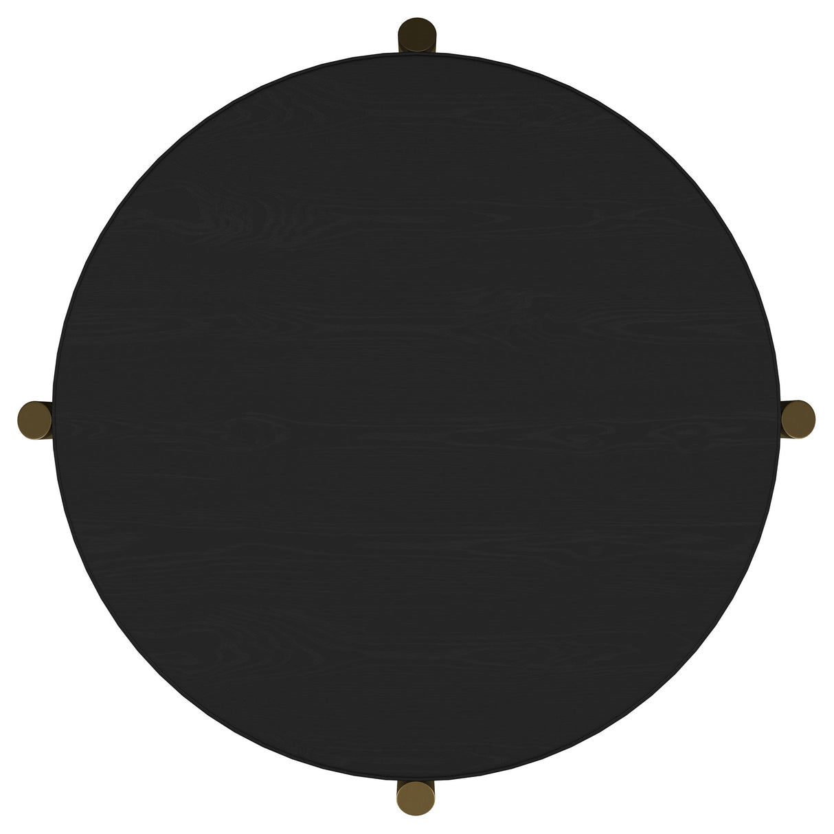 Arini Round End Table with Storage Shelf Black