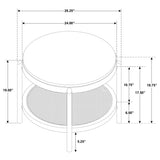 Arini Round End Table with Storage Shelf Black