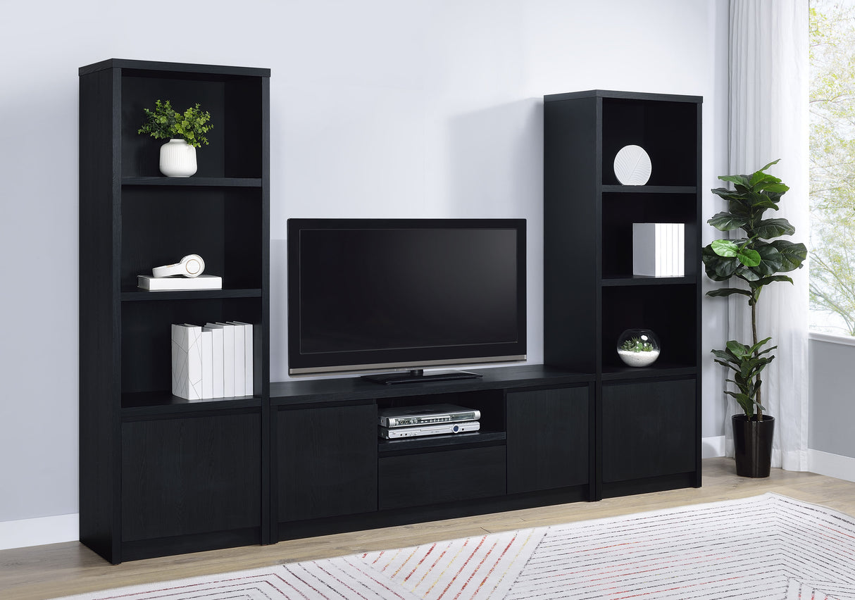 Winfield 3-Piece Entertainment Center 60-Inch TV Stand Black