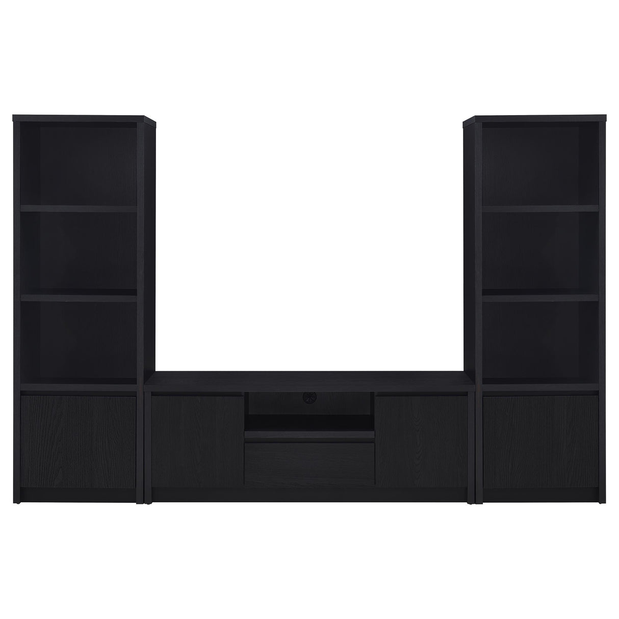 Winfield 3-Piece Entertainment Center 60-Inch TV Stand Black