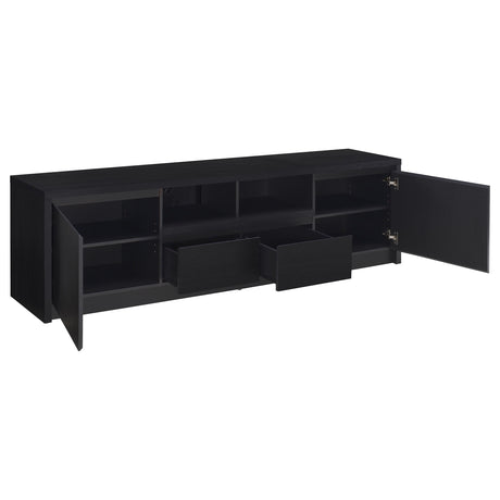 Winfield 3-Piece Entertainment Center 78-Inch TV Stand Black
