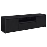 Winfield 78-inch Black TV Stand with 2-Door Storage
