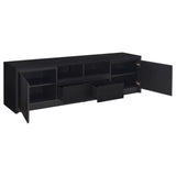 Winfield 78-inch Black TV Stand with 2-Door Storage