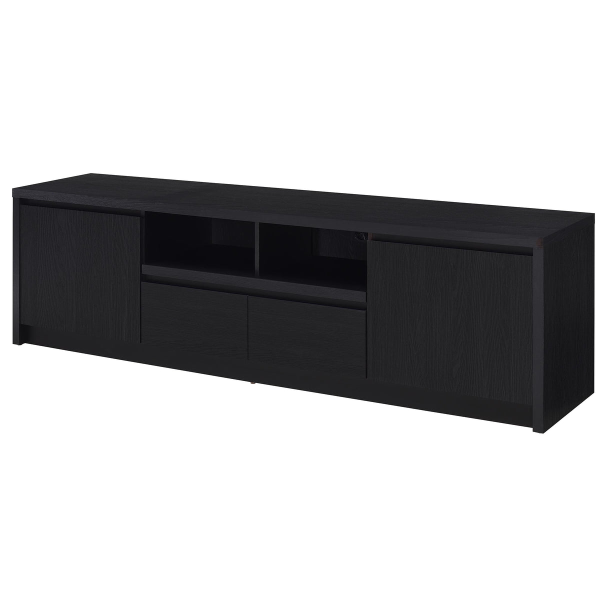 Winfield 78-inch Black TV Stand with 2-Door Storage