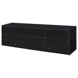 Winfield 78-inch Black TV Stand with 2-Door Storage