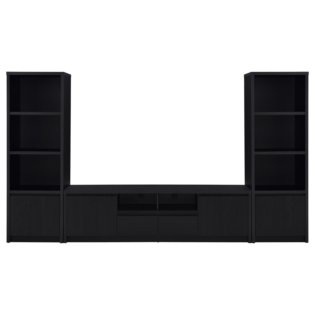 Winfield 78-inch Black TV Stand with 2-Door Storage