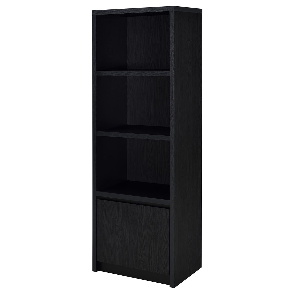 Winfield 3-Shelf Media Tower Entertainment Pier Black