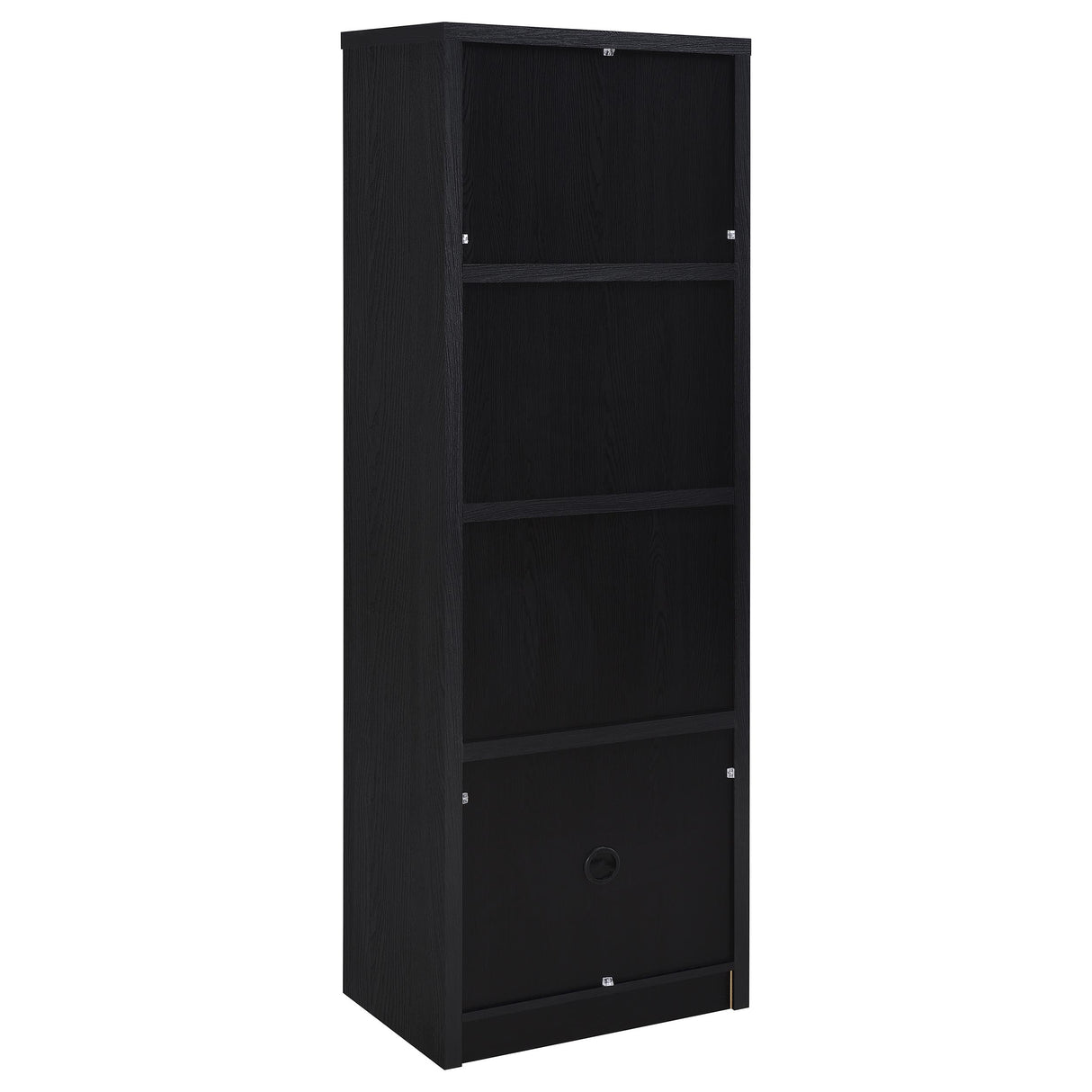 Winfield 3-Shelf Media Tower Entertainment Pier Black