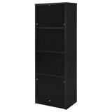 Winfield 3-Shelf Media Tower Entertainment Pier Black