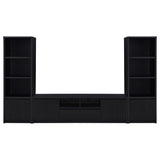Winfield 3-Shelf Media Tower Entertainment Pier Black