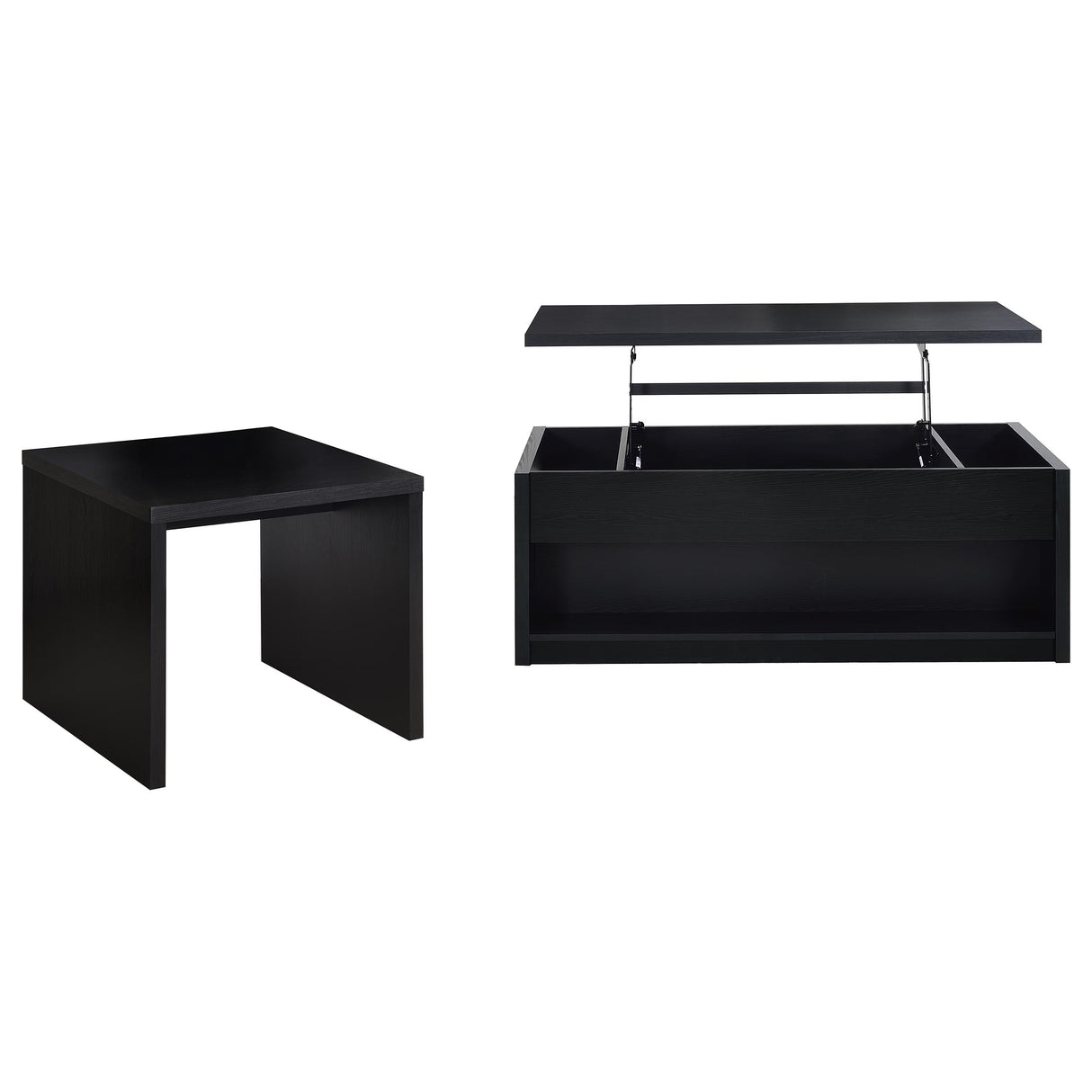 Knapp 2-Piece Lift Top Coffee Table Set Black
