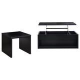 Knapp 2-Piece Lift Top Coffee Table Set Black