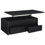 Knapp 2-Piece Lift Top Coffee Table Set Black