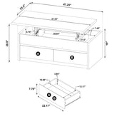 Knapp 2-Piece Lift Top Coffee Table Set Black