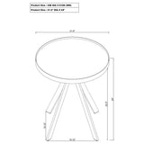 Briggs Round Marble Printed Glass Top End Table White