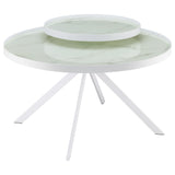 Briggs 2-Piece Round Coffee and End Table Set, White