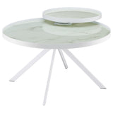 Briggs 2-Piece Round Coffee and End Table Set, White