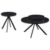 Briggs 2-Piece Round Coffee and End Table Set, Black