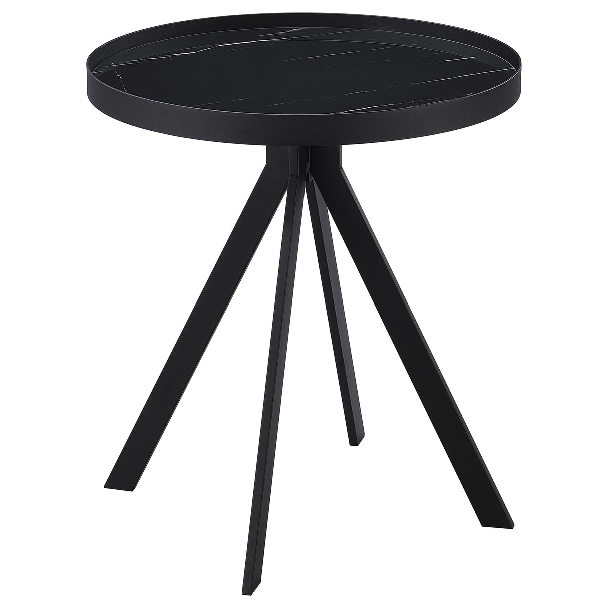 Briggs 2-Piece Round Coffee and End Table Set, Black