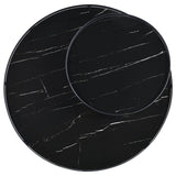 Briggs 2-Piece Round Coffee and End Table Set, Black