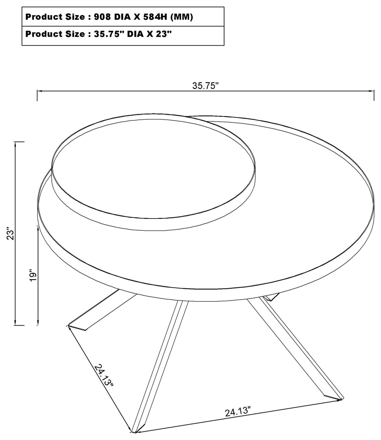 Briggs 2-Piece Round Coffee and End Table Set, White
