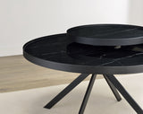 Briggs Round Marble Printed Glass Top Coffee Table