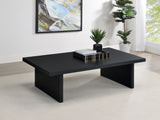 Max Rectangular Black Engineered Laminate Coffee Table