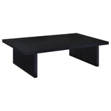 Max Rectangular Black Engineered Laminate Coffee Table