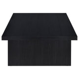 Max Rectangular Black Engineered Laminate Coffee Table