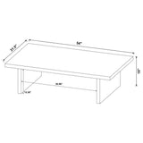 Max Rectangular Black Engineered Laminate Coffee Table