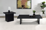 Max Rectangular Black Engineered Laminate Coffee Table
