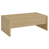 Canoga 2-Piece Lift Top Cocktail Coffee Table Set Light Oak