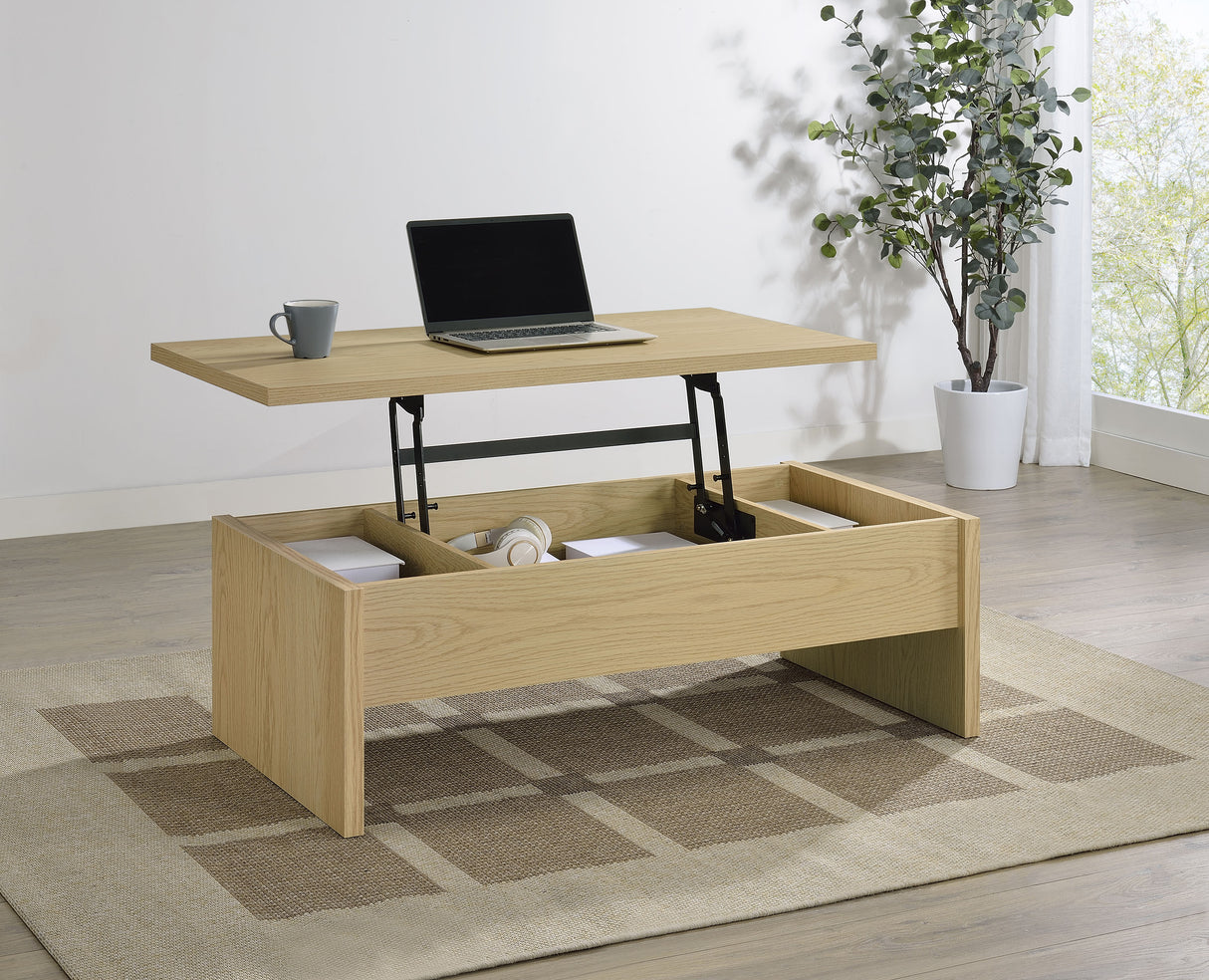 Canoga Light Oak Lift Top Coffee Table