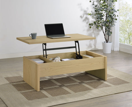 Canoga Light Oak Lift Top Coffee Table