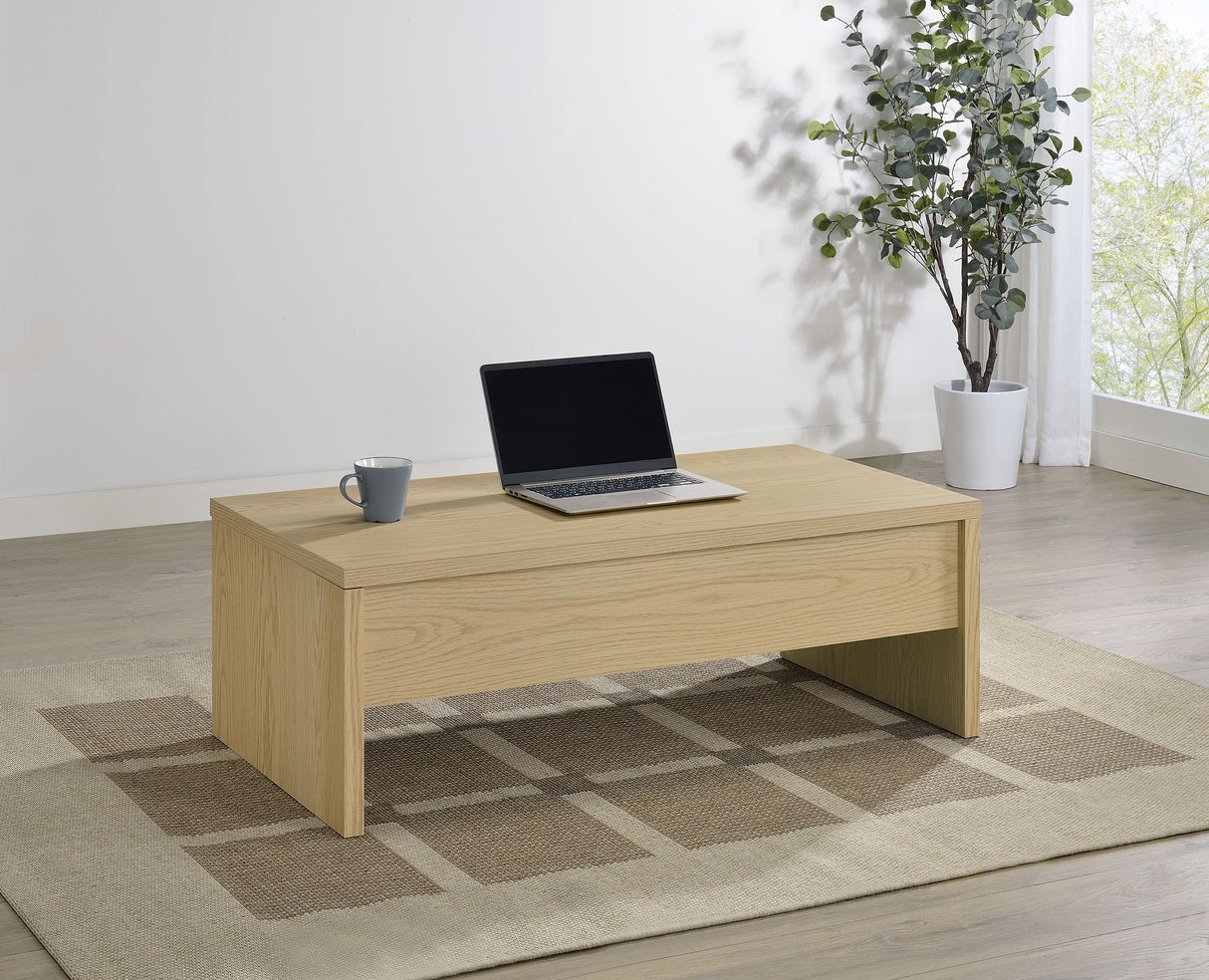 Canoga Light Oak Lift Top Coffee Table