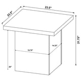 Devar 2-Piece Square Cocktail Coffee End Table Set Black