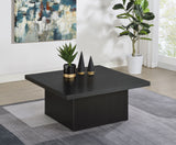 Devar Square Engineered Wood Cocktail Table Black
