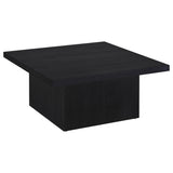Devar Square Engineered Wood Cocktail Table Black