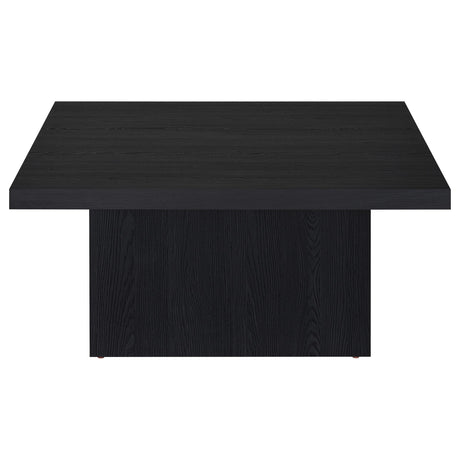 Devar Square Engineered Wood Cocktail Table Black