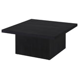 Devar Square Engineered Wood Cocktail Table Black