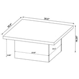 Devar Square Engineered Wood Cocktail Table Black