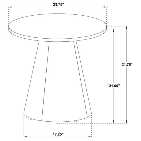 Franklin Round Wood Pedestal Side Table Dark Brown