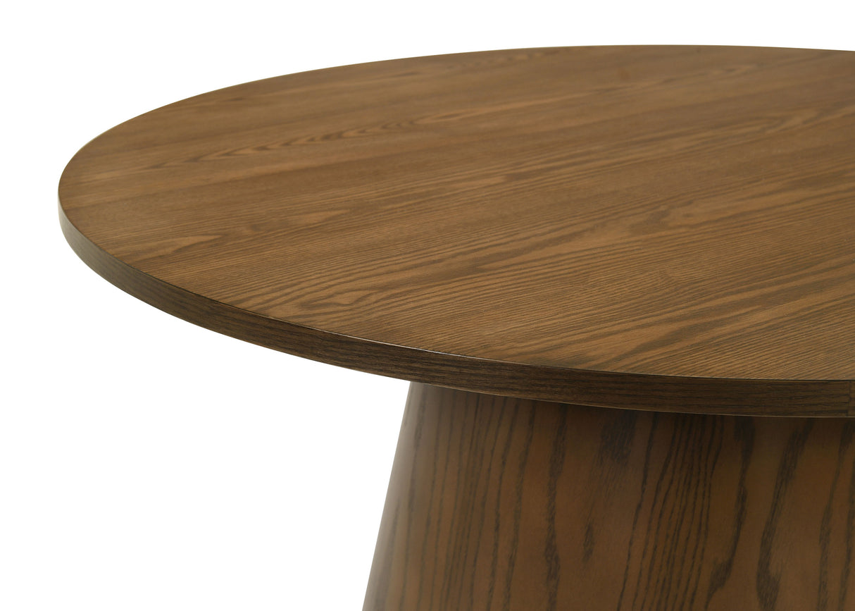 Franklin 2-Piece Round Pedestal Coffee Table Set Dark Brown
