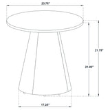 Franklin 2-Piece Round Pedestal Coffee Table Set Dark Brown