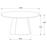 Franklin 36-Inch Round Pedestal Coffee Table Dark Brown