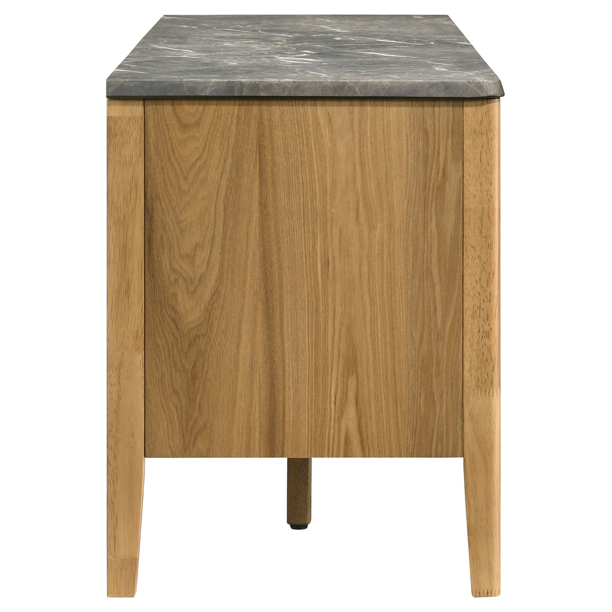 Bradley 63-Inch 2-Door TV Stand Grey and Natural