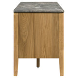 Bradley 63-Inch 2-Door TV Stand Grey and Natural
