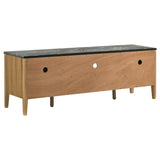 Bradley 63-Inch 2-Door TV Stand Grey and Natural