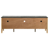 Bradley 63-Inch 2-Door TV Stand Grey and Natural