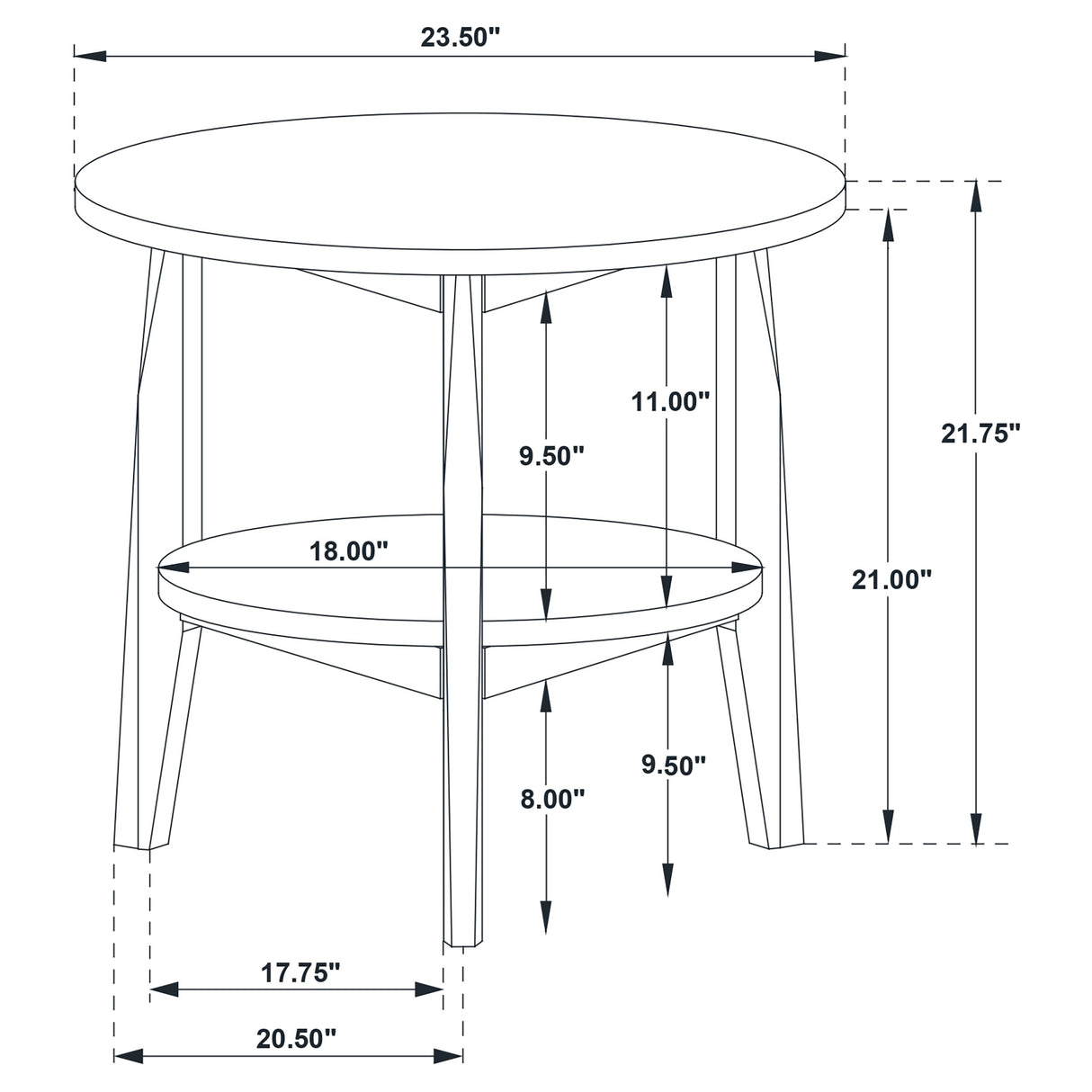 Bradley 2-Piece Round Coffee Table Set Grey and Natural